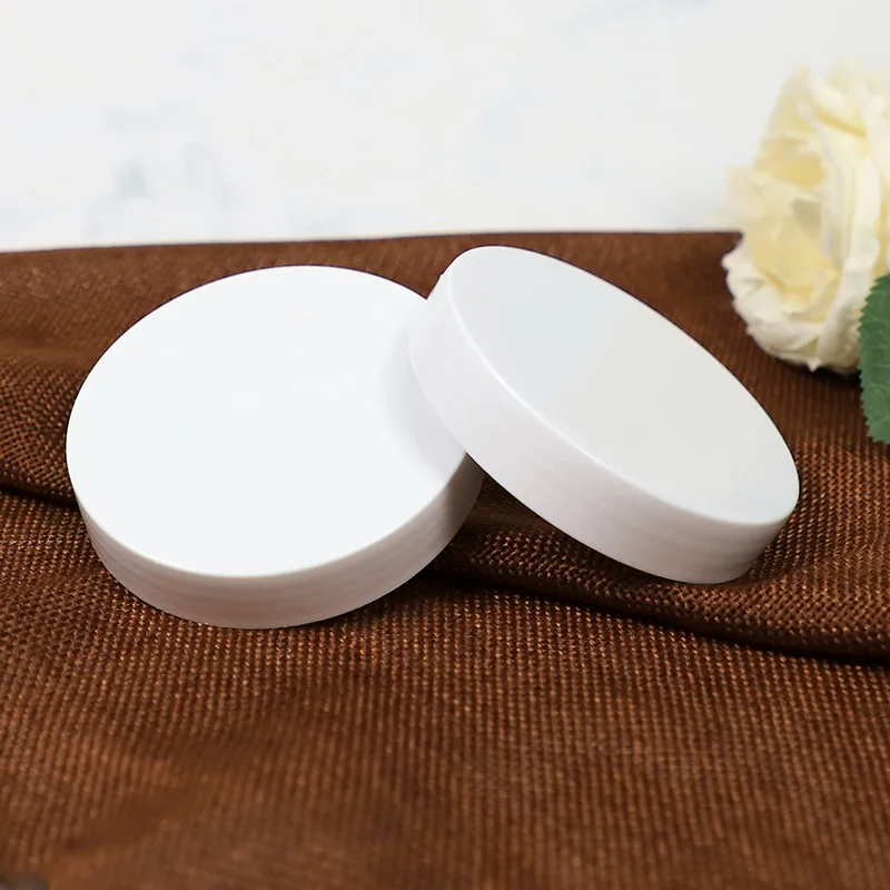 Custom 77/400 Round Plastic Cream Jar Lid Black Gold Bamboo Screw Lid