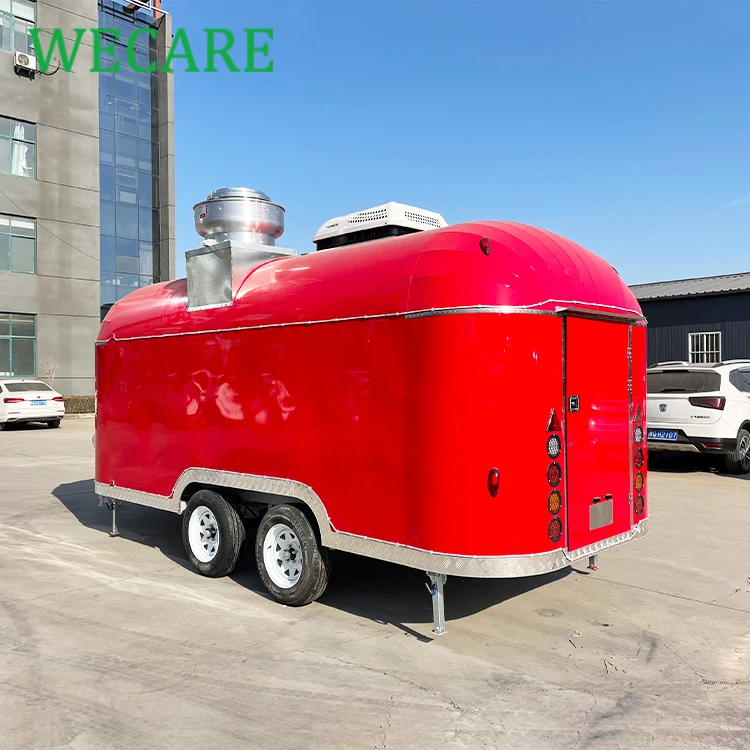 Wecare CE/DOT 500*210*210 см мобильный foodtruck концессионный продовольственный прицеп airstream грузовик с полностью оборудованной кухней