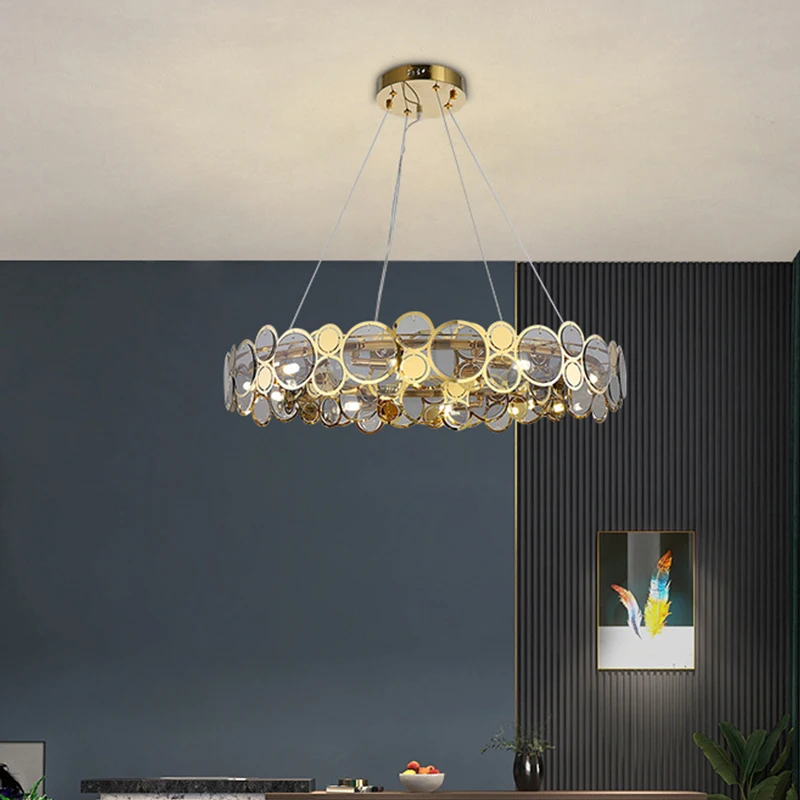Modern Design Postmodern light luxury living room simple chandelier atmosphere LED restaurant bedroom lamp clothing store lamp