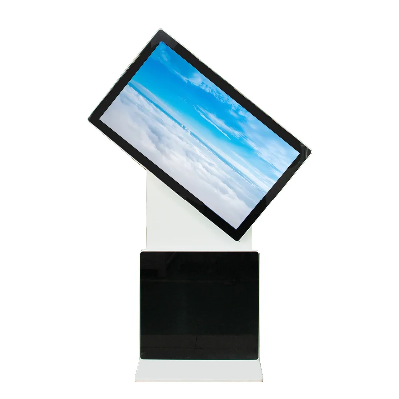 49 inch rotate indoor lcd advertising screen G sensor WIFI digital signage totem with black board for advertising teaching