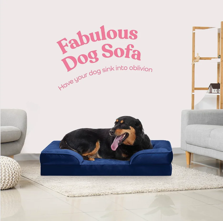 Orthopedic Sofa Ultra Comfortable Dog Bed for Large Dogs Breathable Waterproof Pet Bed Egg Foam Sofa Bed