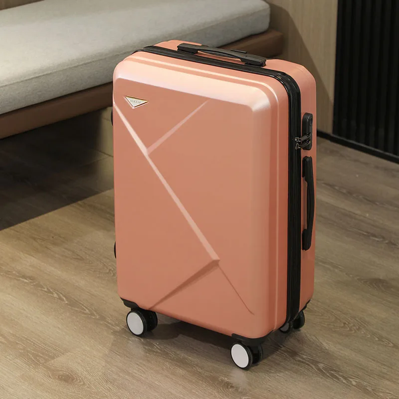 Rose Gold Custom Abs Portable Luggage Bag Travel Luggage Wholesale Carry Hand Luggage Suitcase