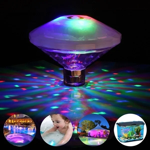 LED Waterproof Bathtub Swimming Pool Bath Light Water Floating Fish Tank Fountain Underwater Diving Light