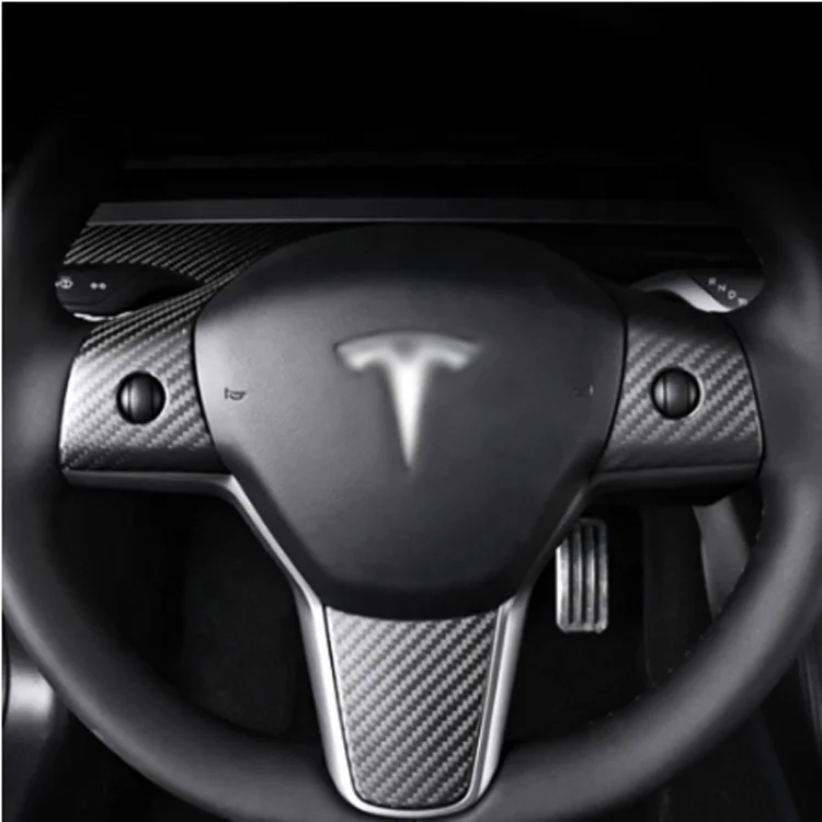  Для руля Tesla Model 3 Real Matte Carbon Fiber Trim интерьерные аксессуары шт./компл. прямая