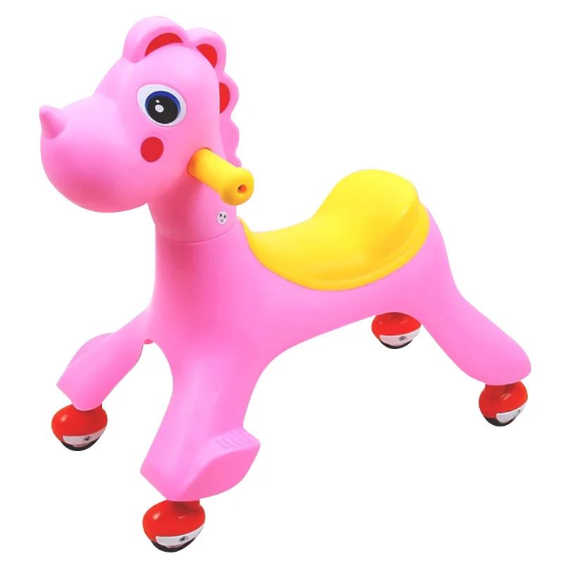 Wholesale Boy Girl Baby Toy Swing Chair Car Kids Sliding Scooter Children Balance Bike 4 Wheels Baby Ride-on Car For Toddler