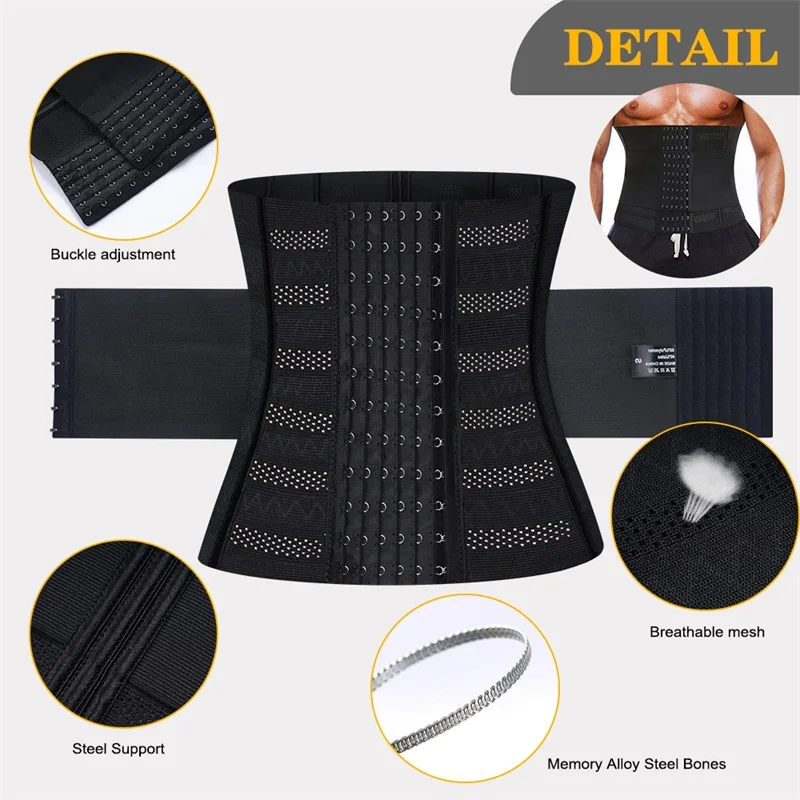 Hot Sale Full Body Slim Men Girdle Tummy Control Waist Belt Band Shaper Waist Trainer Body Shapewear for Men