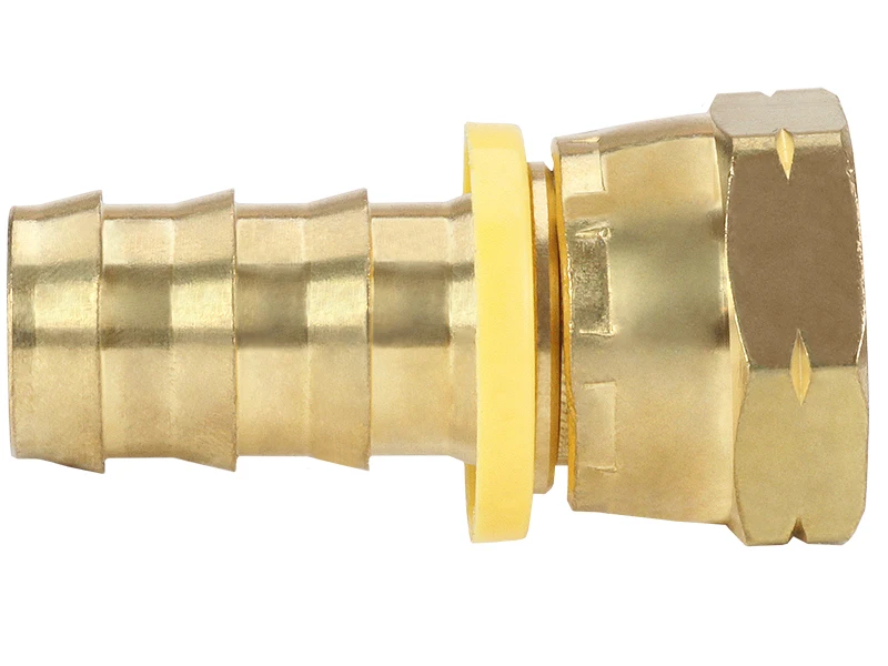 Straight 1/2 parker 45 sae flare female swivel pipe hose jic push barb lock fittings brass