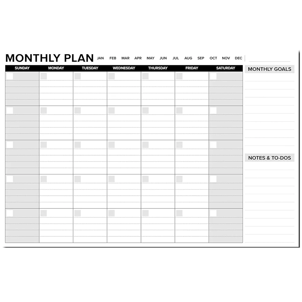 Customized Universal Table Calender Desktop Monthly Planner with To-Do List and Notes Home Office Desk Calendar