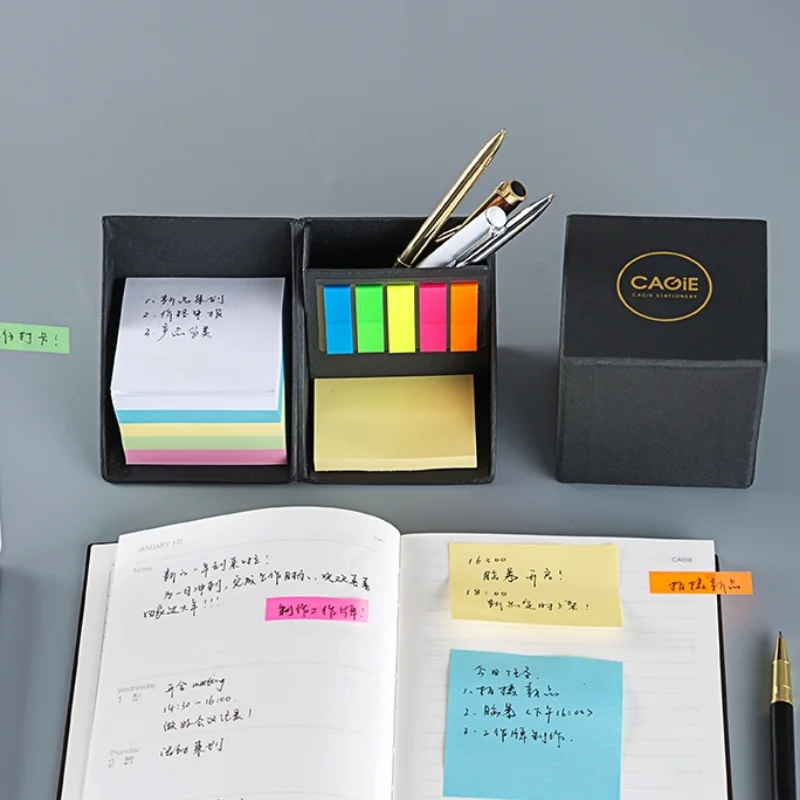 Desktop Office Use Self Adhesive Sticker Reminder Notes Foldable Square Cube Paper Sticky Note Custom