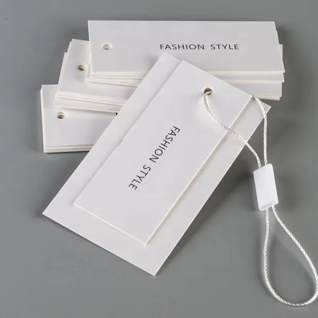 Garment Accessories Fashion Luxury Paper Hang Tags Custom Recycled Clothing paper label tag Canvas Hangtags For Clothing