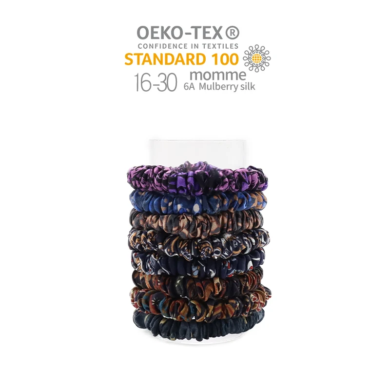 Chinese factory direct supply make hair more smooth popular 100% mulberry silk hair scrunchy