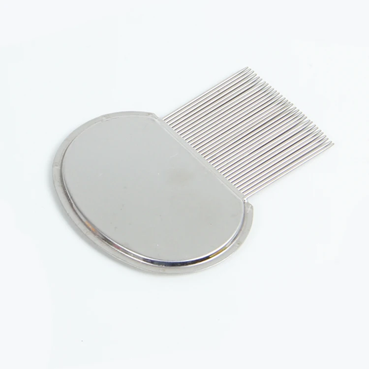 Private Label Portable Dog Hair Cleaning Remover Stainless Steel Professional Grooming Metal Pet Lice Comb For Small Dogs