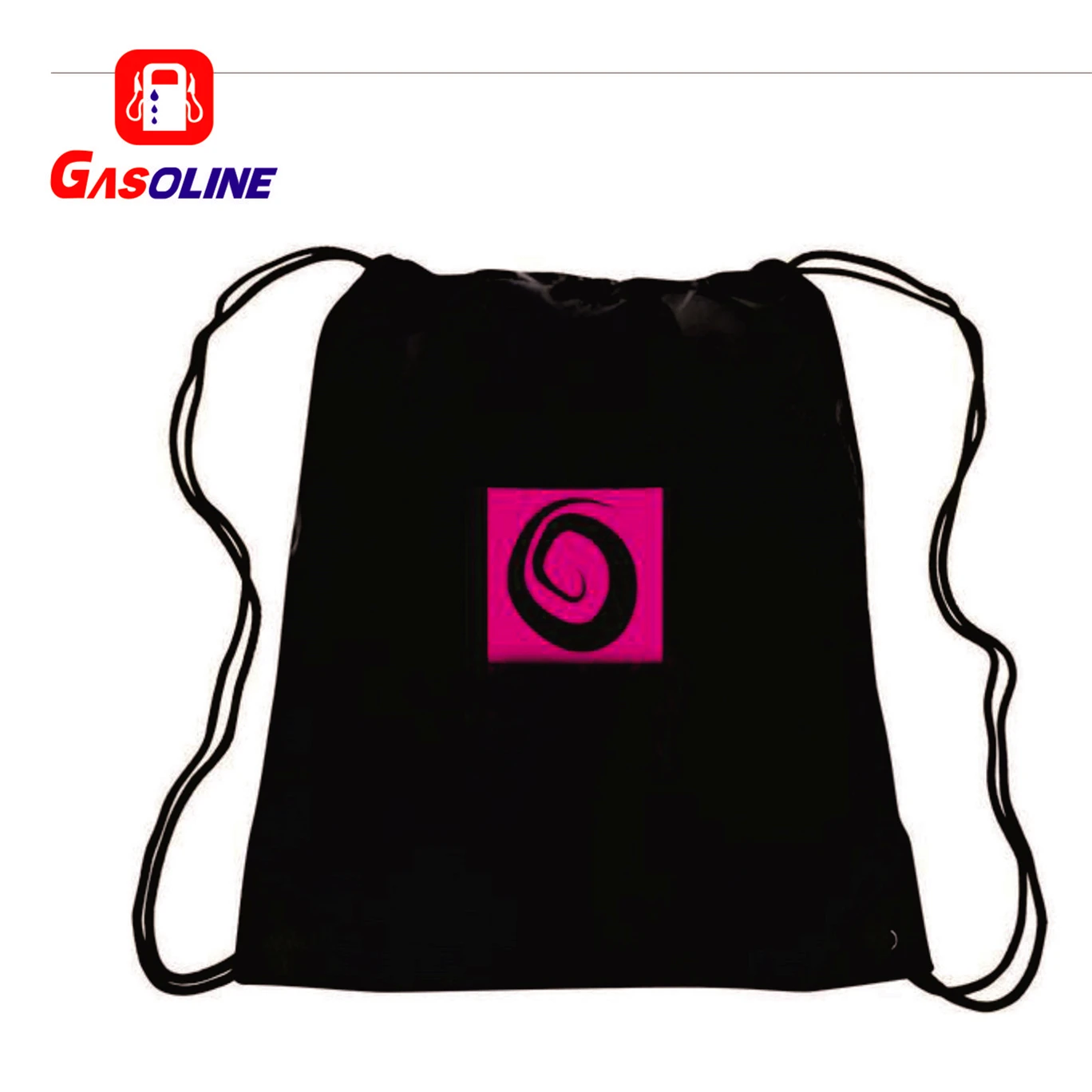 High quality Gym Sports Custom Logo Printed Cheap Polyester Drawstring Shopping bag