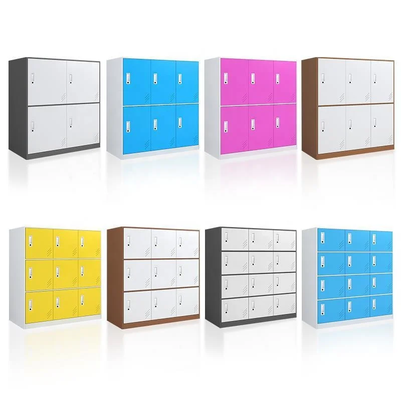 Modern 9-Door Steel Locker Cabinet Hotel Used for Changing Room & Gym Versatile Home Office & School Storage Solution