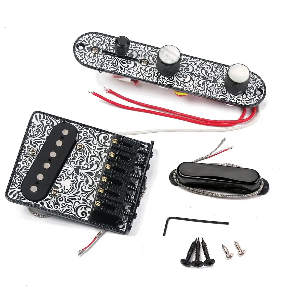 
GMA06 Custom Shop Telecaster Pickup And Bridge And Control Line Set Te le Tone Hand Wound 