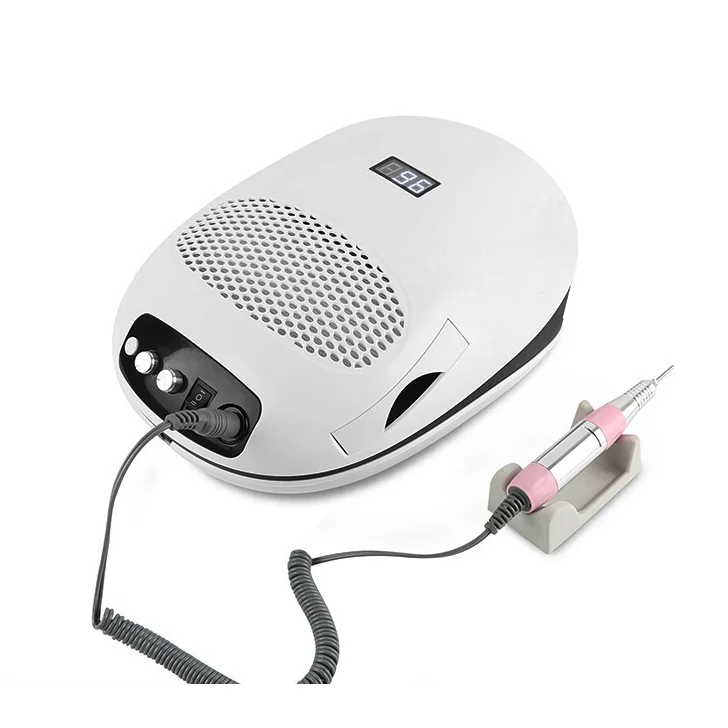 Electric Nail File Drill Manicure Pedicure Machine with led uv lamp gel polish dryer