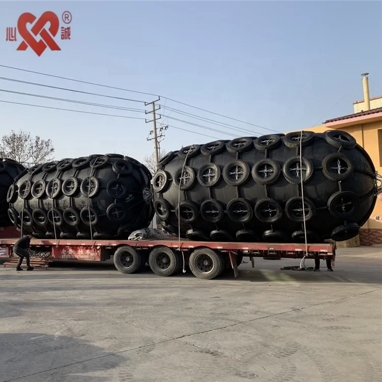 Marine accessories 50KPA Pneumatic Boat rubber fender with tyre and chain