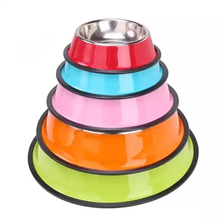 Food Contact Safe Round Shape Small Pet Bowls Feeders Food Storage Stainless Steel Pet Food Cat Bowl