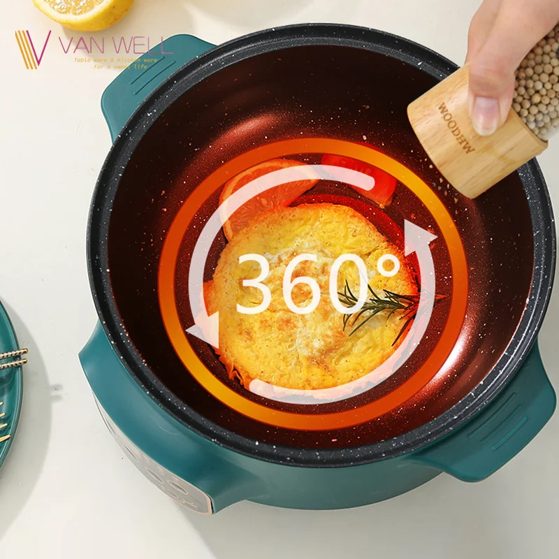 Multi stainless steel soup pot electric cooker frying pan electric skillet intelligent cooking pot preset timing cookware set