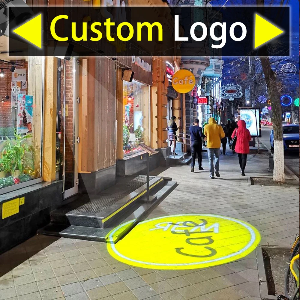 80W LED Gobo Projector Light IP67 Waterproof Advertising  Customize Logo Projector Floor Lamp CE Certification