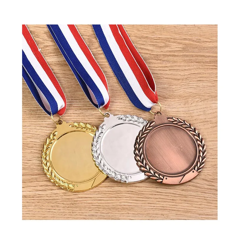 Custom Medallas De Futbol Medailles Football Run Race Taekwondo Soccer Award Metal Gold Ribbon Sport Blank Trophies And Medal