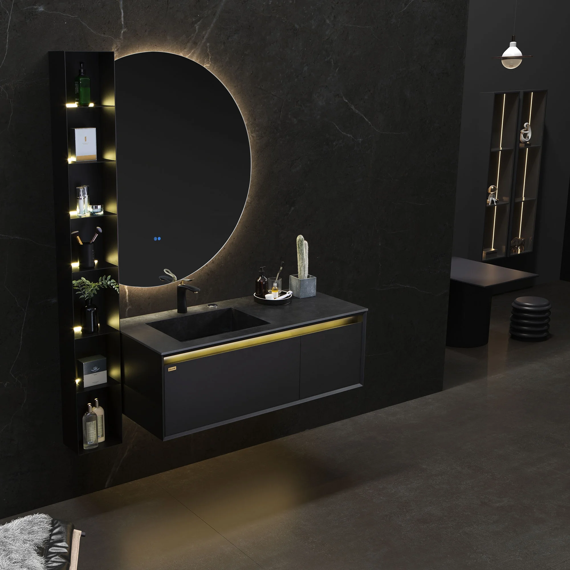 Smart Led Bath Mirror Irregular Wall Smart Cosmetic Mirror Sliver Led Bathroom Mirror With Led Light