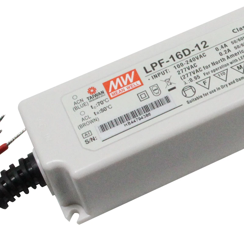  Hot sell mean well LPF-16D-12 16w 12v switching power supply