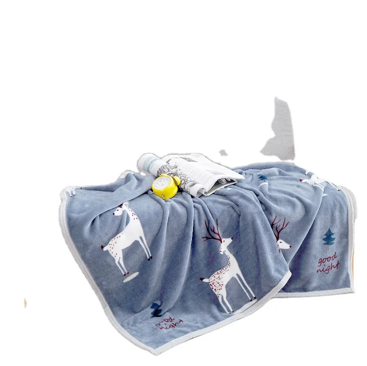 Custom design Printed 100%  Polyester coral  fleece blanket