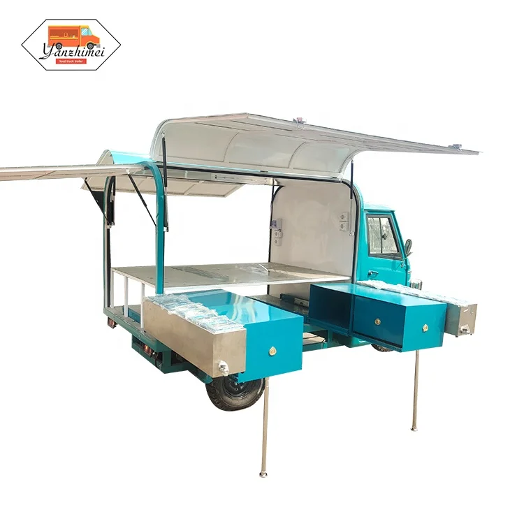 Electric/Gasoline  Gelato Food Carts Tricycle Ape Piaggio Beer Bar Tuk Tuk Street Snack Fast Food Cart