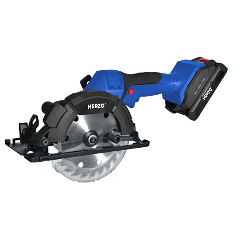 HERZO Cordless Circular Saw Portable Wood Cutting Saw Brushless Motor 20V Circular Saw with LED Light