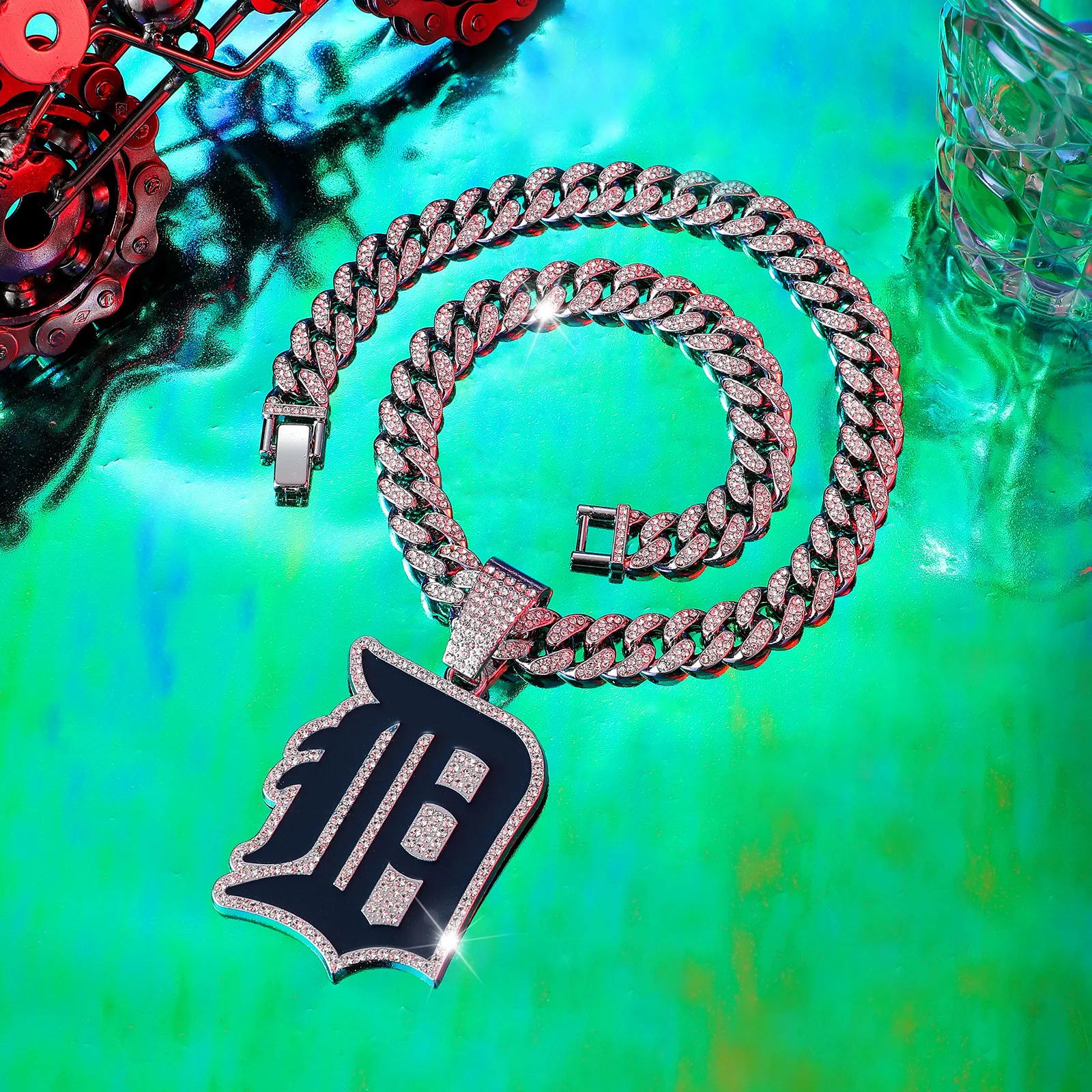 Customized Necklace Fashion Jewelry Necklaces Detroit Team Letter Pendants Gold Silver Necklaces for Women Men