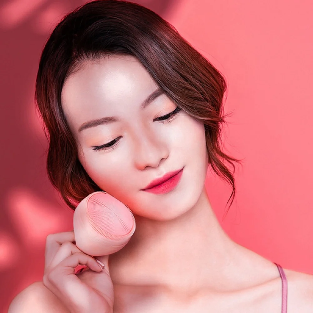 IPX7 waterproof electric silicone facial massager home use face cleaning machine ultrasonic facial cleanser face cleansing brush