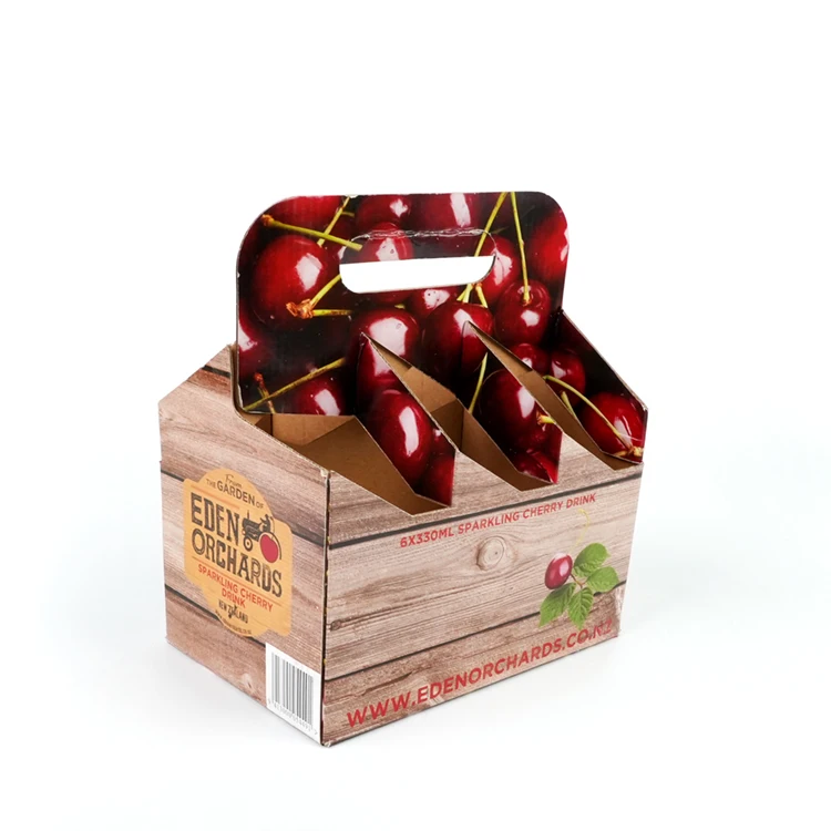Custom logo printed Corrugated six pack wine  Packaging recyclable Cardboard Strong Moving Corrugated beer Shipping Boxes