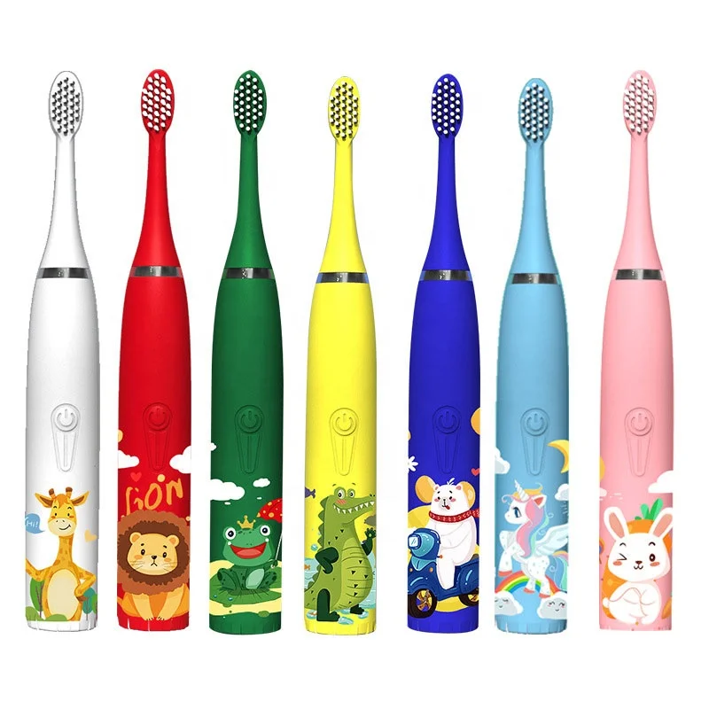2022 the best popular new design private label cartoon style sonic baby electronic tooth brush children toothbrush kids
