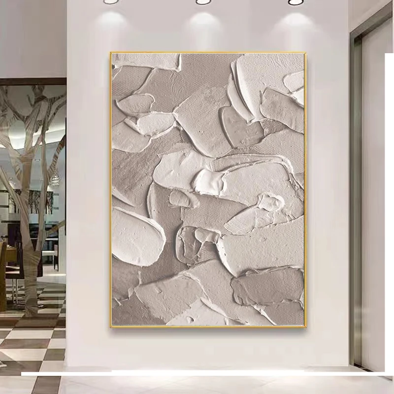 Wholesale custom modern canvas painting wall art decor handmade abstract thick texture art oil painting for living room decor