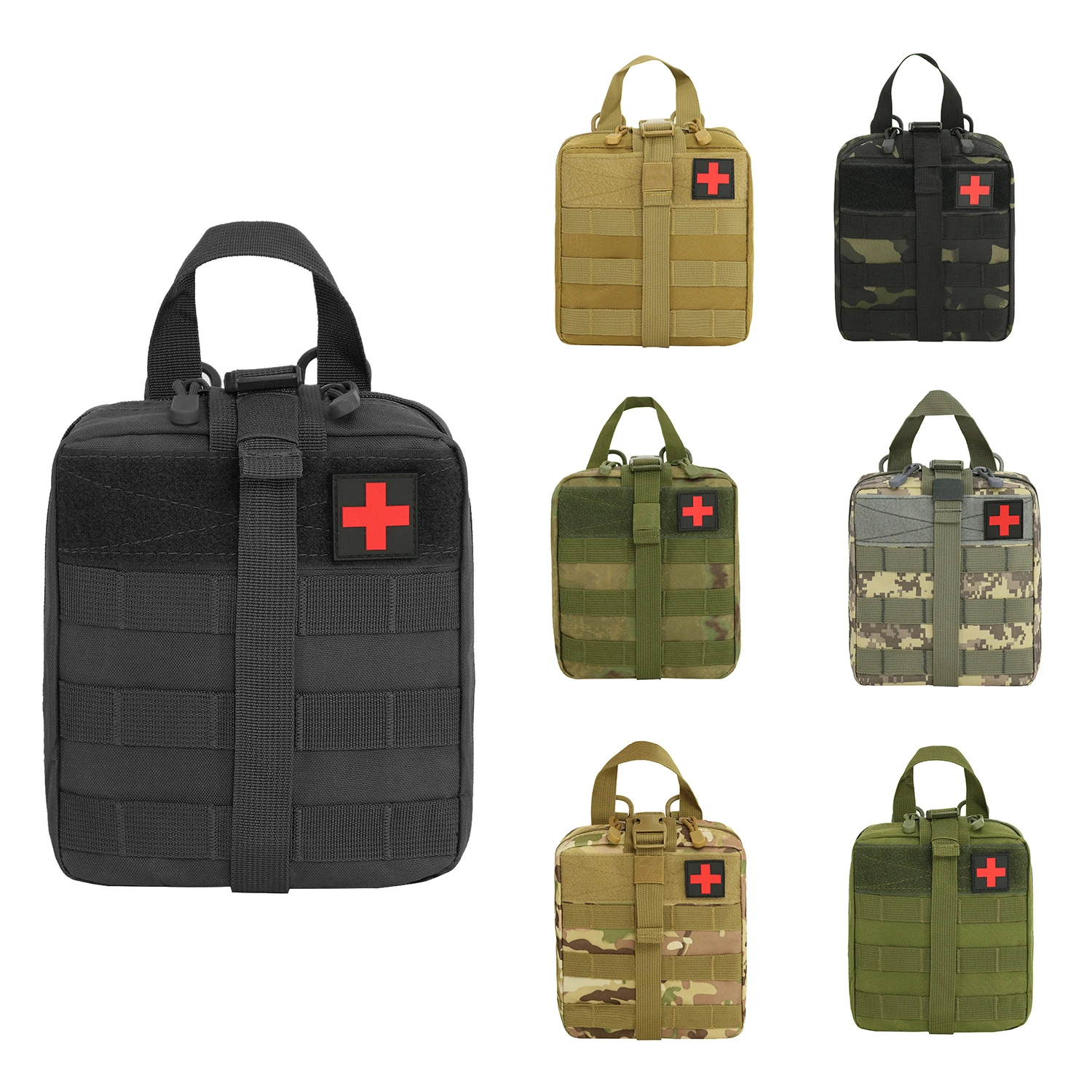 First Aid Kit EMT Medical IFAK Pouch, Molle Tactical Med Emergency Trauma Bag for Camping Home Car Hiking Hunting