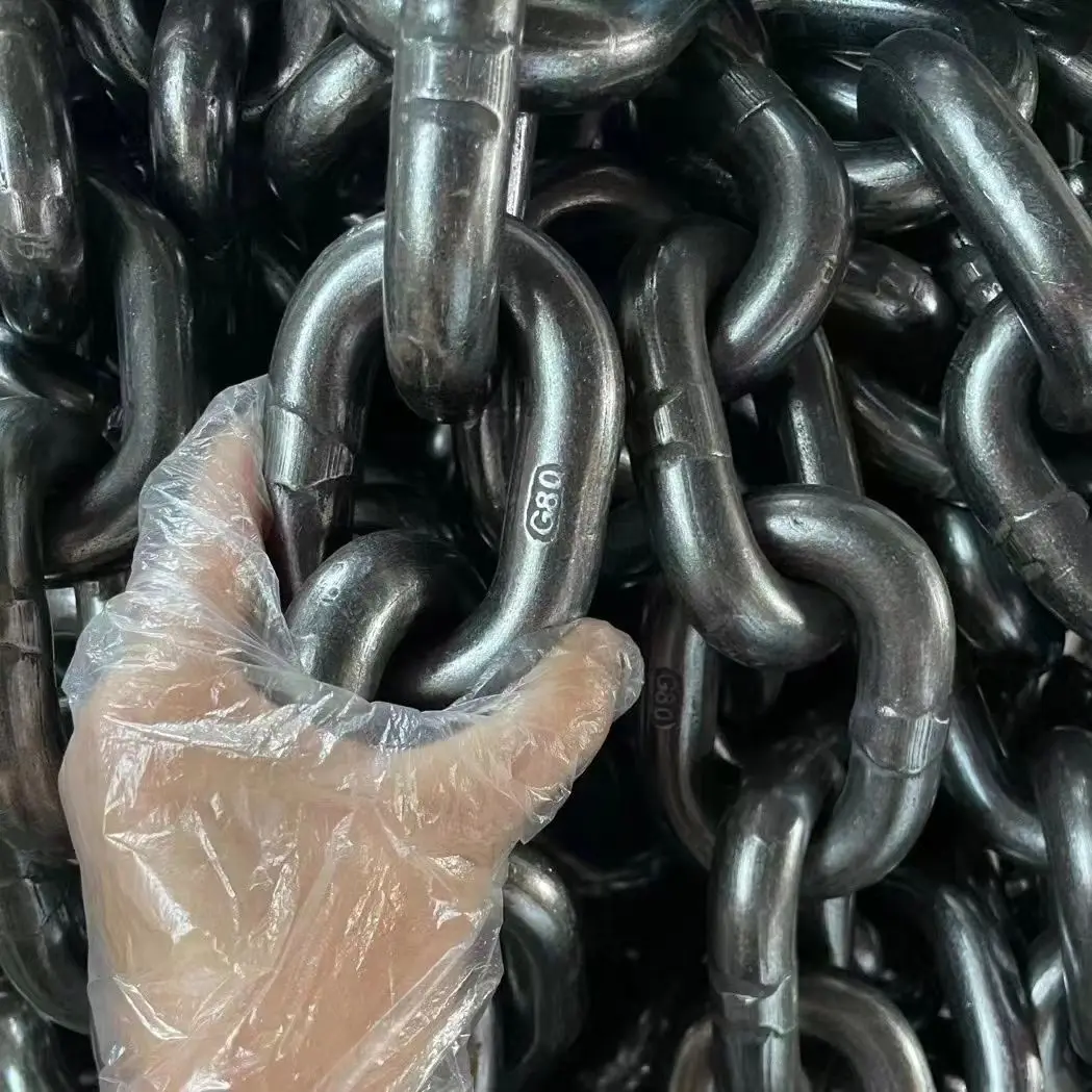 Galvanized DIN5685 Short Double Loop Link Chain Weldless Knotted Chain