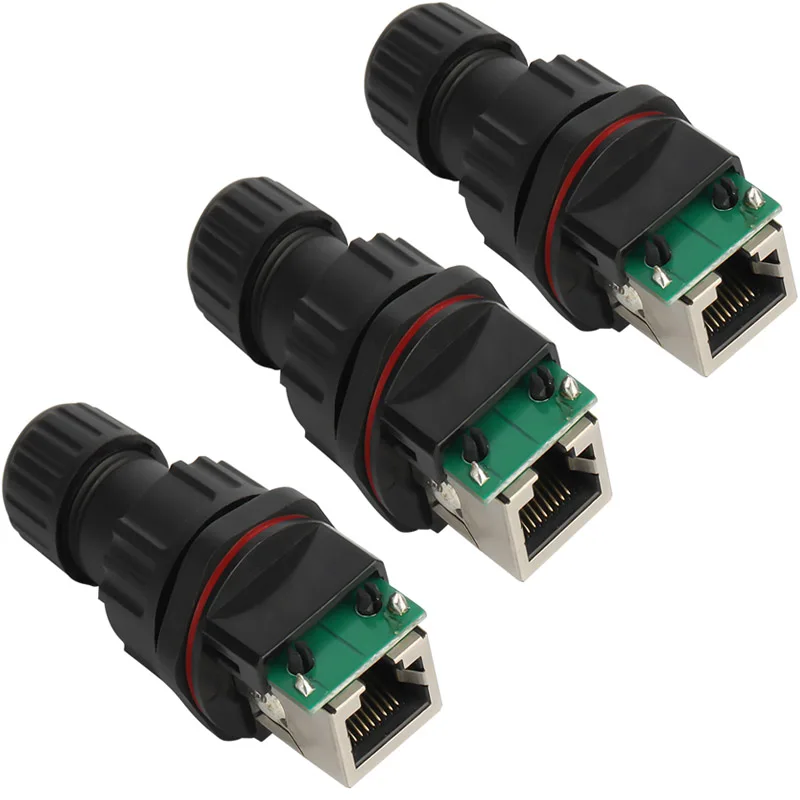 10% Discount Customized Network Waterproof Connector Mini Wire Cable Rj45 Waterproof Connector Ethernet Female Rj45 Connector