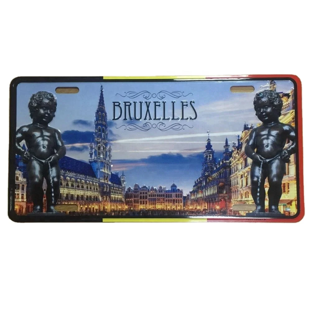 USA promotion souvenir wall decor custom embossed printing car license plate