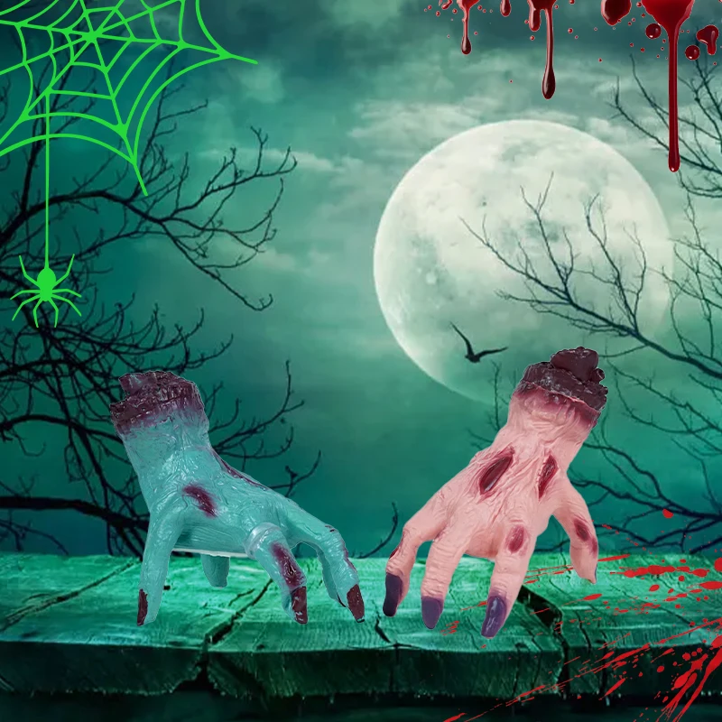 Wholesale Halloween Decoration Scary Horror Props Moving Running Hand Voice Animated Electric Toy With Free Sample