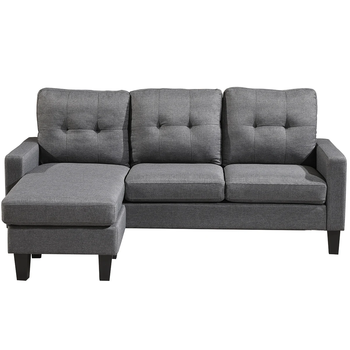 Factory wholesale 3 seats grey  Fabric Sofa set for living room