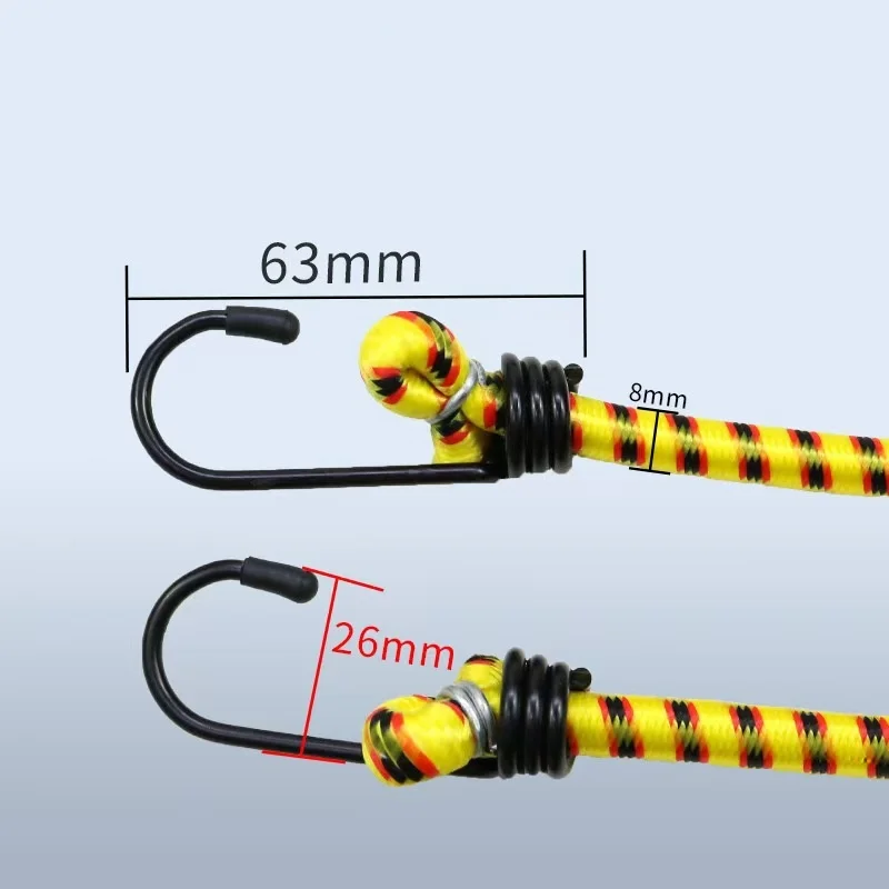 Elastic Bungee Cords, 2 Pcs 47.24inch Heavy Duty Bungee Strap with Hooks for Car Caravan Kayak Boat Trunks Camping RVs Luggage
