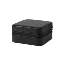 L 2022 Women New design Small silk inside trinket Organizer Jewellery Pink mirror Zippers PU Leather Jewelry Boxes