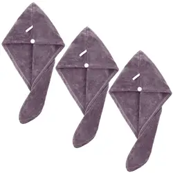 Полотенце для сушки волос из микрофибры, мягкое абсорбирующее