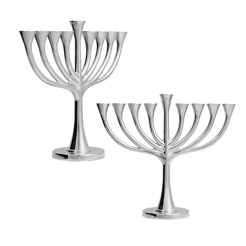 Hanukkah Menorah Nine Branches Jewish Menorah Judaica Religious Candelabra