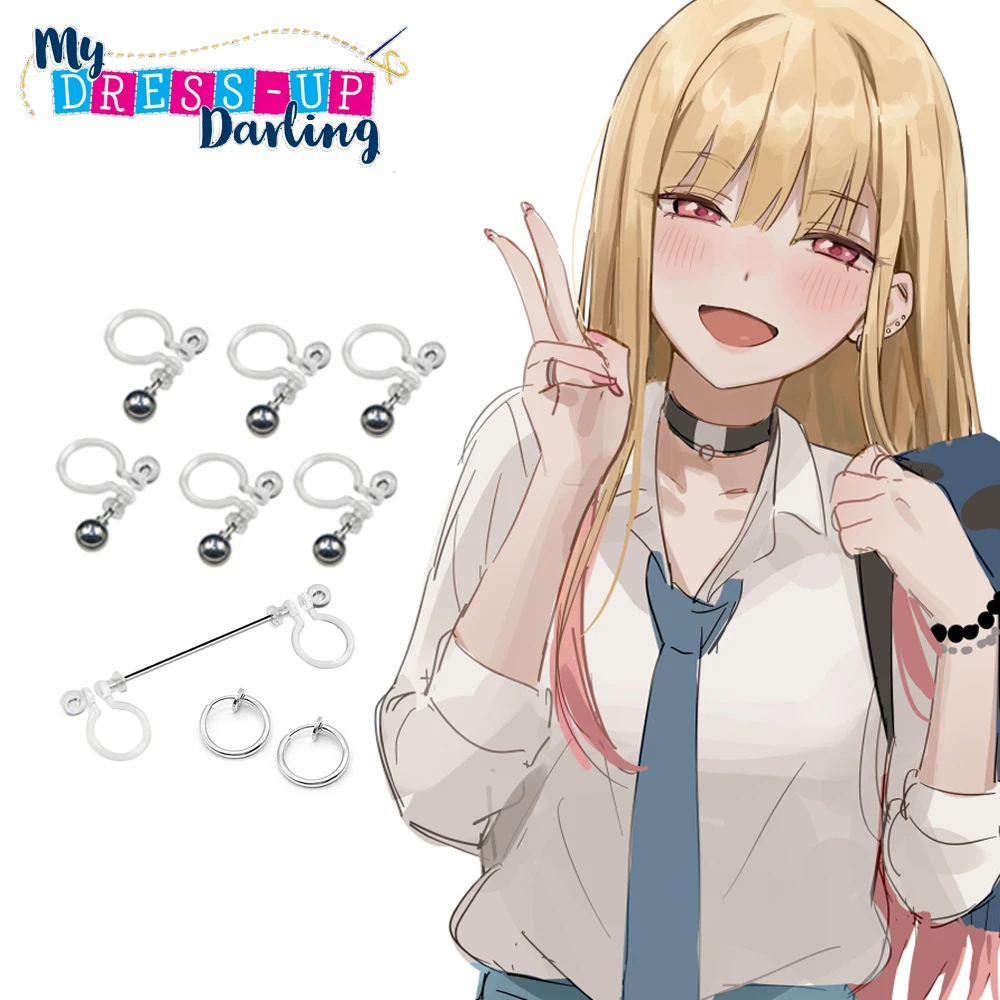 Anime My Dress Up Darling Marin Kitagawa Earrings Multiple Ear Piercings Non Pierced Cuff Earrings