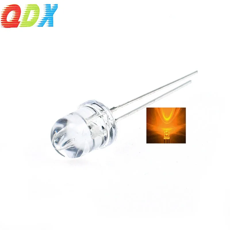 China Factory sales  led diode 8mm  white hair yellow diffused super bright   LED Encapsulation Series led module 500pcs/bag