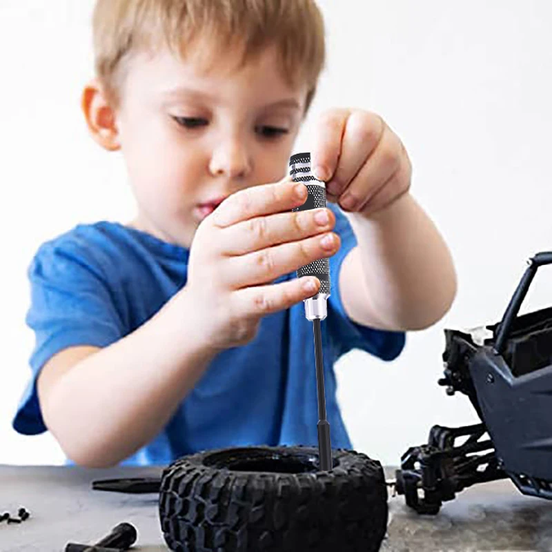 High precision cnc black steel plating nut screw driver kit set precision screwdriver RC aircraft model vehicle maintenance tool