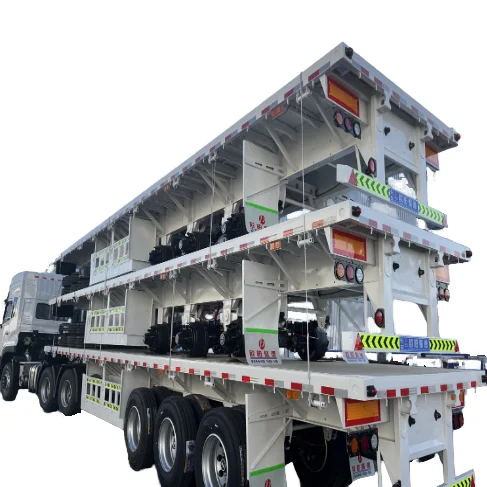 OYJD Truck Super Steady Structure Flatbed Trailer 10 Tons With Outrigger Europe 2 Axles 40Ft Flatbed Trailer