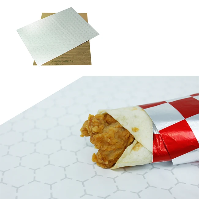 Oil Proof Premium Insulated Laminated Paper Foil Sheet and Aluminum Foil Sheets For Sandwich